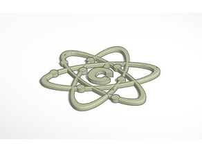 atom collana di carbonio accessori 3d print model - Mito3D