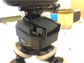 gopro hero 6 placa de base + tripé do orifício montagem câmera 3d print model - Mito3D
