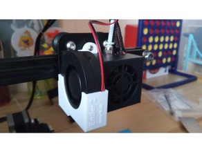 ender 2 cooling fan duct 3d printer accessories creality radial upgrade 3d print model - Mito3D