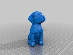 sitting dog - 3d scan scans & replicas scanner scanning animal chien figure figurine hund miniature replica toy toys 3d print model - Mito3D
