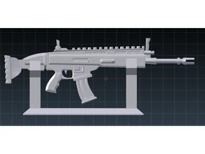 fortnite scar gun props epic games battle royal models weapon stand 3d print model - Mito3D