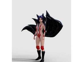 ahri nine tail fox wrestling version toy & game accessories 3d print model - Mito3D