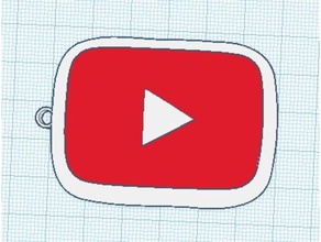 llavero del logotipo de youtube art 3d print model - Mito3D