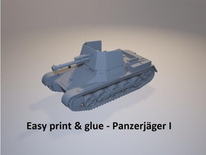 fácil impressão e colagem - panzerj ger veículos 3d print model - Mito3D