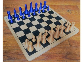 simple des pièces d'échecs les échecs 3d print model - Mito3D