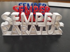 semper paratus signs & logos always ready coast guard latin motto us 3d print model - Mito3D