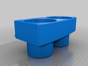 100 series larger cup holder automotive 3d print model - Mito3D