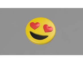 coração olhos emoji adereços 3d print model - Mito3D