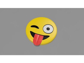 tongue out emoji props 3d print model - Mito3D