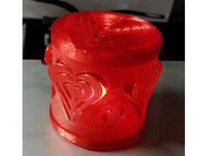valentine tealight art heart openscad holder 3d print model - Mito3D