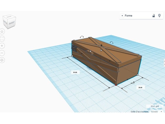 caisse bois L'impression 3d 3D print model - Mito3D