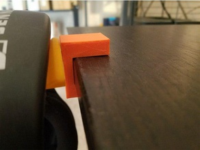 kulaklık tutucu dirsek 20 mm kalın masa ıkea galant değiştirilmiş ev fonksiyonel sennheiser 3d print model - Mito3D