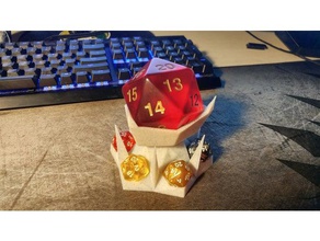 55mm d20 holder dice dungeons dragons magic gathering tower 3d print model - Mito3D