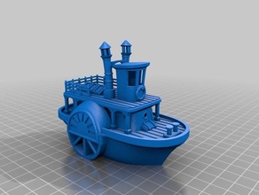 slanted roof paddle boat 3d printing tests 3d print model - Mito3D
