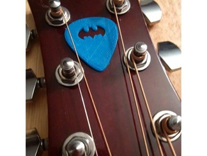 batman recorte de la selección guitarra música superhéroe 3d print model - Mito3D