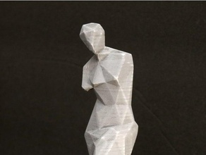 low poly venus milo statue louvre paris 3d printer accessories scan blender lo lowpoly lowpolygon polygon 3d print model - Mito3D