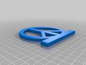 de pé, sinal paz a arte símbolo da 3d print model - Mito3D