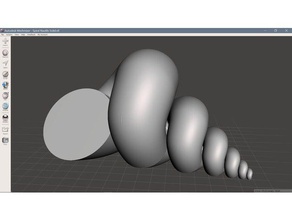 uzun spiral nautilus kabuğu deniz kabuk 3d print model - Mito3D