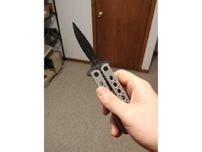 makermodel42 butterfly knife fully 3d printed balisong printable 3d print model - Mito3D