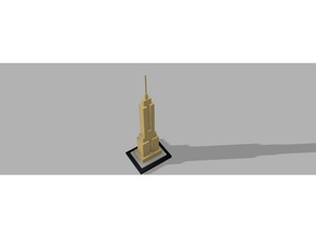 simple empire stare building buildings & structures architecture state lego usa 3d print model - Mito3D