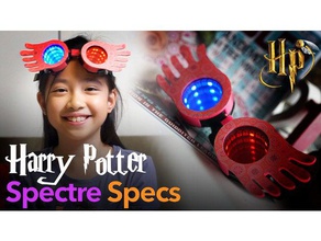 harry potter - luna lovegood spectre spec frames adafruit neopixel goggles costume cosplay prop spectrespecs 3d print model - Mito3D
