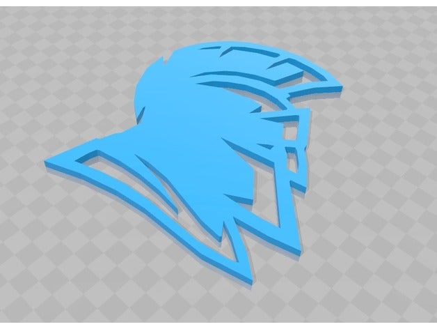 spartan casque badge logo 2d art 3D print model - Mito3D
