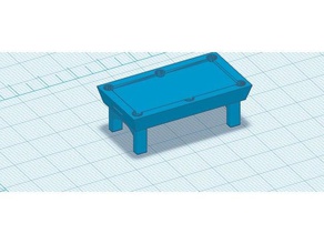 28mm pool table props decor miniature modern shadowrun tabletop gaming 3d print model - Mito3D