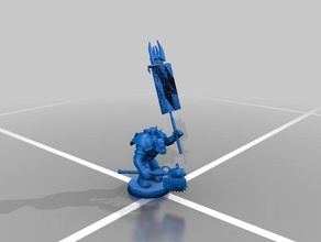 waaagh-banner-Träger Spielzeug & Spiele 40k 3d print model - Mito3D