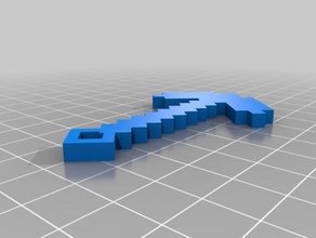 minecraft axe keychain keychains 3d print model - Mito3D
