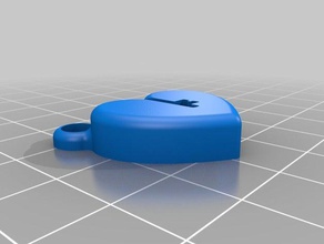 Herz-Anhänger Schlüssel Mode Schmuck valentine valentines Tag Geschenke 3d print model - Mito3D