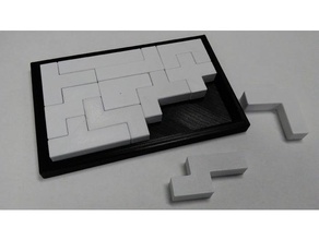 pentomino rompecabezas puzzles teaser de cerebro difícil juego puzzle tetris 3d print model - Mito3D