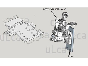 body-extruder-wade lifter 3d printer parts extruder prusa i3 rework 3d print model - Mito3D