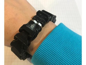 magnetic wristband belt v8 bracelets band bracelet chain keychain magnet makerbelt watchband 3d print model - Mito3D
