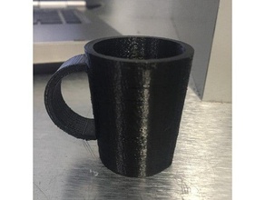 small mug test printing food & drink cup pla water 3d print model - Mito3D