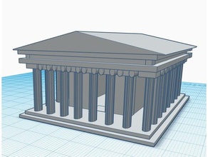 Yunan parthenon çok küçük 3d baskı antik mimarlık bina Yunanistan tarih 3d print model - Mito3D