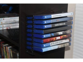 dvd-ps4 bluray Wand rack 9 zählen - Organisation dvd Veranstalter ps4 3d print model - Mito3D