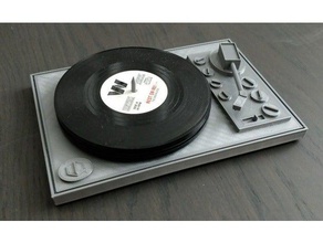 Drehtisch - Rekord-Halter-Untersetzer remix Kunst Achterbahn trinken coaster record player 3d print model - Mito3D