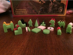 catan spare pieces games barbarian boat camel caravan cities knights city knight metropolis replacement road seafarers settlement ship traders wall 3d print model - Mito3D