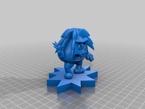 los cíclopes La impresión en 3d animal de dibujos animados davidrogers002 el día a monster juguete 3d print model - Mito3D