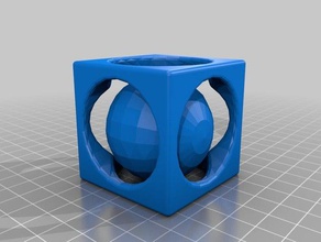 ball coincé cube L'impression 3d 3d print model - Mito3D