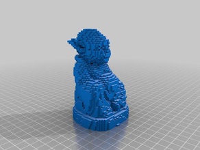 voxel yoda buddah sculptures le bouddha de star wars 3d print model - Mito3D