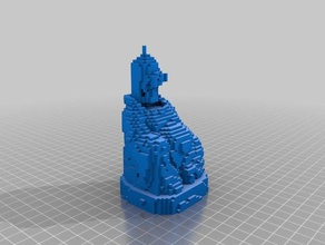 voxel bender buddah sculptures buddha futurama 3d print model - Mito3D