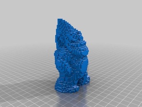 voxel gnome sculptures gnomeremix 3d print model - Mito3D