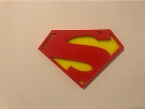 superman new 52 logo işaretler ve logolar yeni Süpermen 3d print model - Mito3D