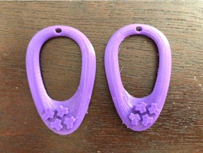 radial fin loop earrings earring 3d print model - Mito3D