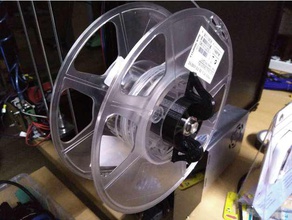 filament spool axle spring-loaded clips 3d printer accessories holder 3d print model - Mito3D
