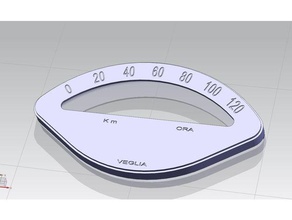 tachimeter piaggio vespa 150 super sprint 0-120 araç 3d print model - Mito3D