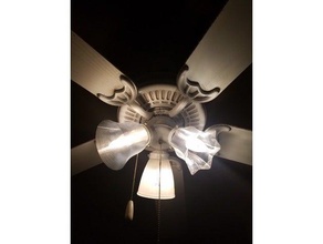 ceiling fan flower lamp shade decor 3d print model - Mito3D