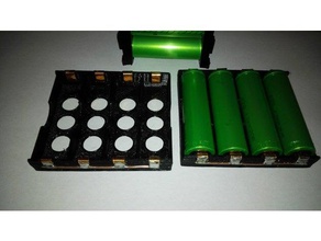 18650 li-ion recarregável-titular eletrônica bateria a titular 3d print model - Mito3D