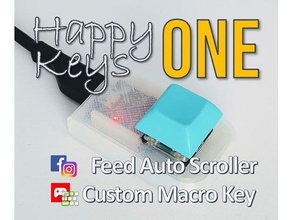 happykeys instagram facebook auto-scroller arduino attiny85 programmierbare macro-Taste Unterricht 3d-drucken Fall auto Schlüssel Tastatur makro programmierbar ist Blättern Sie 3d print model - Mito3D
